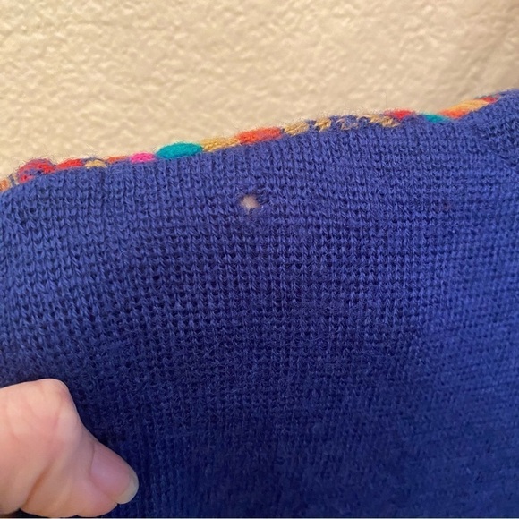 Vintage AKLANDA Pure New Wool Multicolor Coogi Style Vest Size Medium-Unisex - Picture 6 of 8